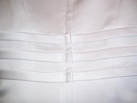 empire waist white flower girl dress Bodice Back